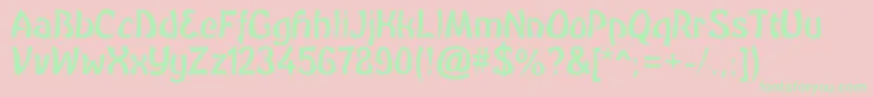 BrutalGg Font – Green Fonts on Pink Background