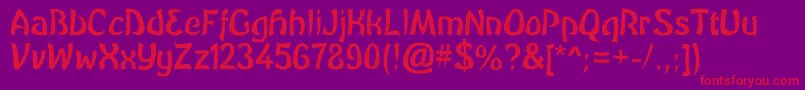 BrutalGg Font – Red Fonts on Purple Background