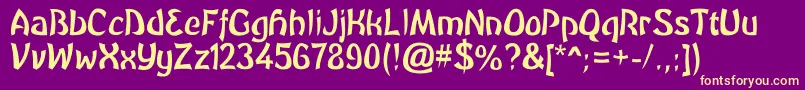BrutalGg Font – Yellow Fonts on Purple Background
