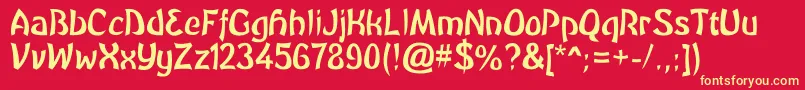 BrutalGg Font – Yellow Fonts on Red Background