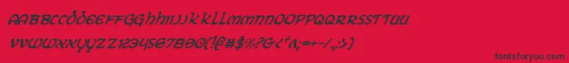 Eringobraghci Font – Black Fonts on Red Background
