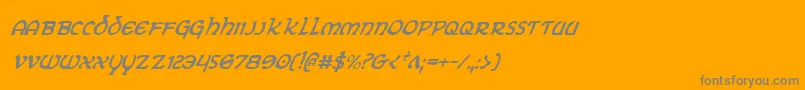 Eringobraghci Font – Gray Fonts on Orange Background