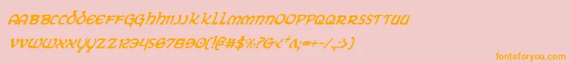 Eringobraghci Font – Orange Fonts on Pink Background