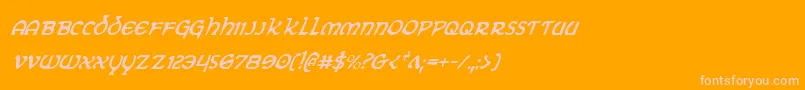 Eringobraghci Font – Pink Fonts on Orange Background