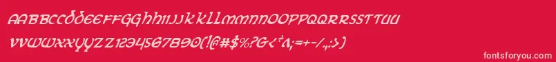 Eringobraghci Font – Pink Fonts on Red Background