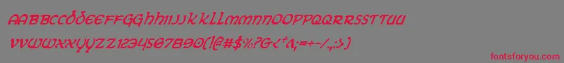 Eringobraghci Font – Red Fonts on Gray Background