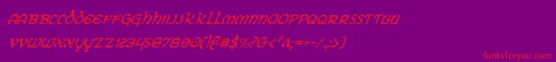 Eringobraghci Font – Red Fonts on Purple Background