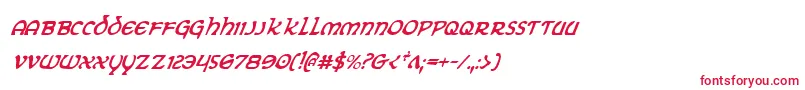 フォントEringobraghci – 白い背景に赤い文字