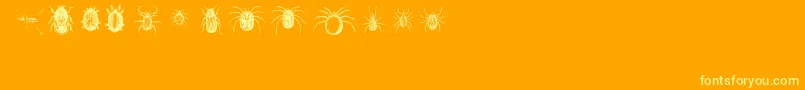Lisätietoja Bugbats-fontista Bugbats-fontti – keltaiset fontit oranssilla taustalla