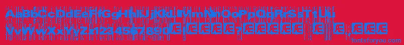 XeroxMalfunctionBrk Font – Blue Fonts on Red Background