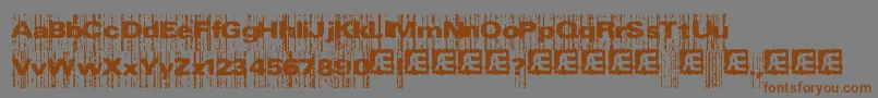 XeroxMalfunctionBrk-Schriftart – Braune Schriften auf grauem Hintergrund
