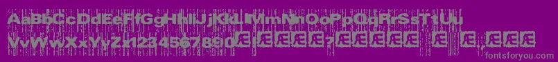 XeroxMalfunctionBrk-Schriftart – Graue Schriften auf violettem Hintergrund