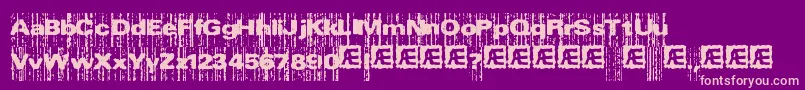XeroxMalfunctionBrk Font – Pink Fonts on Purple Background