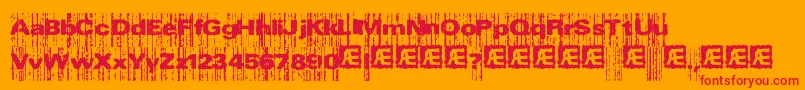 XeroxMalfunctionBrk Font – Red Fonts on Orange Background