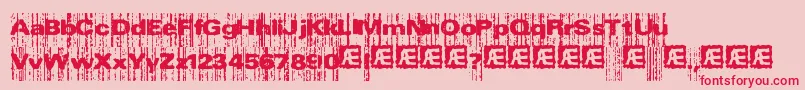 XeroxMalfunctionBrk Font – Red Fonts on Pink Background