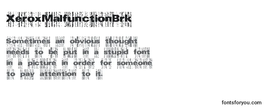 XeroxMalfunctionBrk Font