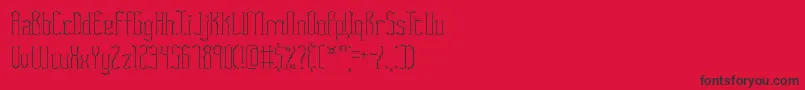 フォントFasciiTwigsBrk – 赤い背景に黒い文字