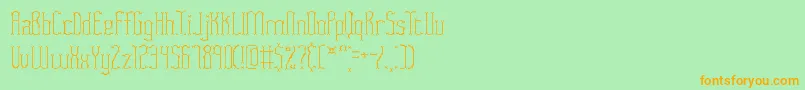 FasciiTwigsBrk Font – Orange Fonts on Green Background
