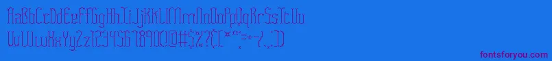 FasciiTwigsBrk-Schriftart – Violette Schriften auf blauem Hintergrund