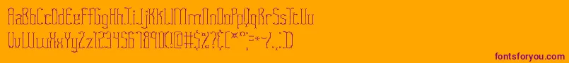 FasciiTwigsBrk Font – Purple Fonts on Orange Background