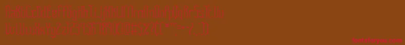 FasciiTwigsBrk Font – Red Fonts on Brown Background