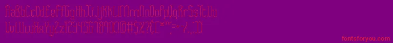 FasciiTwigsBrk-Schriftart – Rote Schriften auf violettem Hintergrund