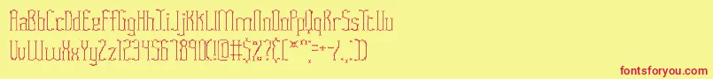 FasciiTwigsBrk Font – Red Fonts on Yellow Background