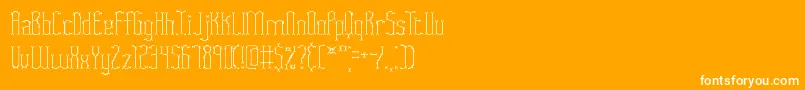 Fonte FasciiTwigsBrk – fontes brancas em um fundo laranja