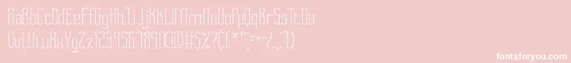 FasciiTwigsBrk-Schriftart – Weiße Schriften auf rosa Hintergrund