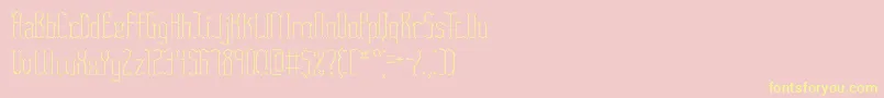 FasciiTwigsBrk-fontti – keltaiset fontit vaaleanpunaisella taustalla