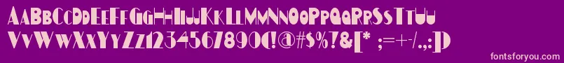 Gulfstreamnf Font – Pink Fonts on Purple Background