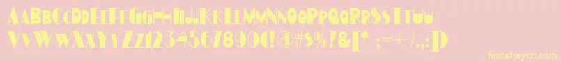 Gulfstreamnf Font – Yellow Fonts on Pink Background