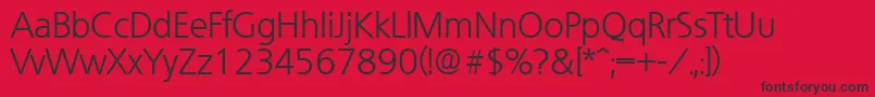 QuebecLight Font – Black Fonts on Red Background