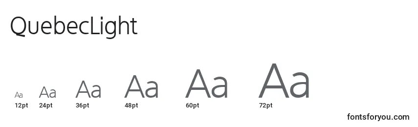 QuebecLight Font Sizes