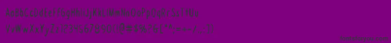 DraftingTableCondensed Font – Black Fonts on Purple Background
