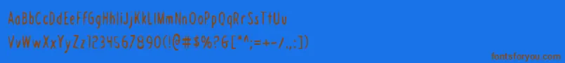 DraftingTableCondensed Font – Brown Fonts on Blue Background