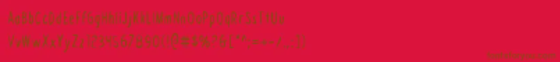 Шрифт DraftingTableCondensed – коричневые шрифты на красном фоне