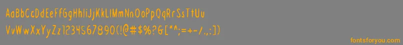 Fonte DraftingTableCondensed – fontes laranjas em um fundo cinza