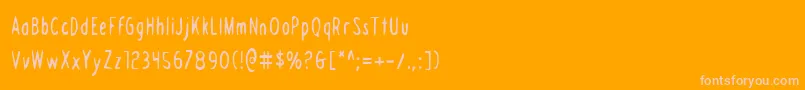 DraftingTableCondensed Font – Pink Fonts on Orange Background