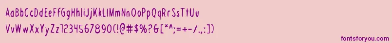 Шрифт DraftingTableCondensed – фиолетовые шрифты на розовом фоне