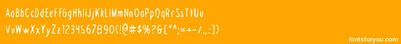 Шрифт DraftingTableCondensed – белые шрифты на оранжевом фоне