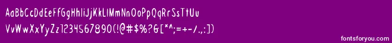 Шрифт DraftingTableCondensed – белые шрифты на фиолетовом фоне