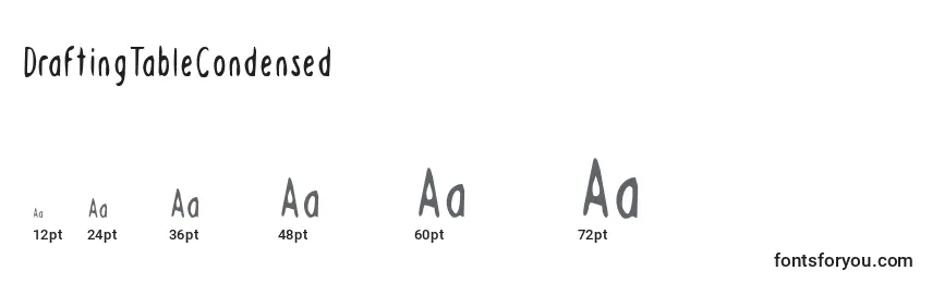 DraftingTableCondensed Font Sizes