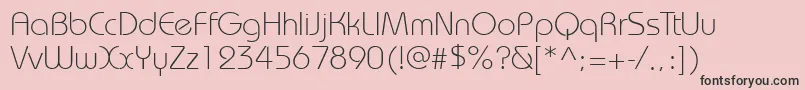 Bauhauslightett Font – Black Fonts on Pink Background