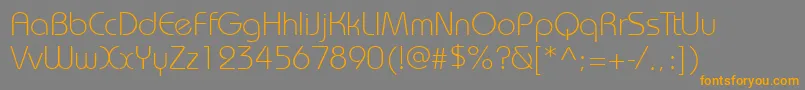 Bauhauslightett Font – Orange Fonts on Gray Background