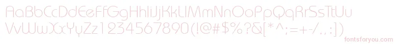 Bauhauslightett Font – Pink Fonts on White Background