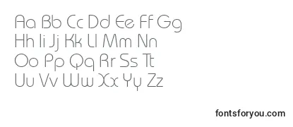 Bauhauslightett Font