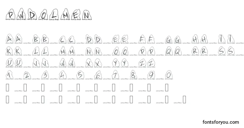 A fonte Pwdolmen – alfabeto, números, caracteres especiais