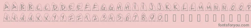 Pwdolmen Font – Gray Fonts on Pink Background