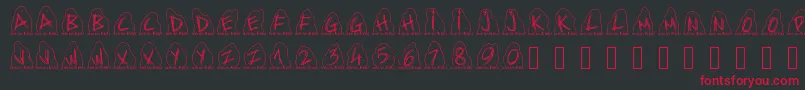 Pwdolmen Font – Red Fonts on Black Background